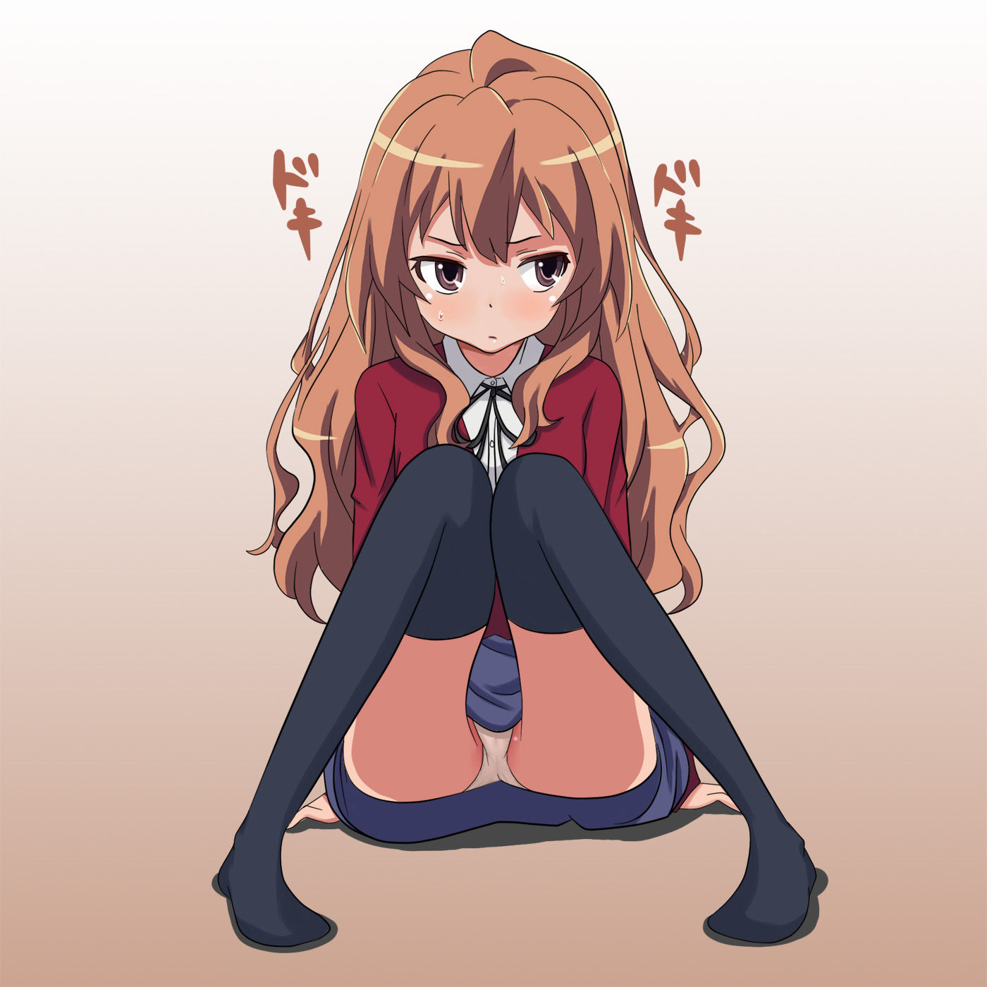 ツンデレ逢坂大河ちゃん黒ニーソたまらんぺろぺろしたくなるまとめ画像。あんまりジロジロ見んな駄犬エロ竜児のバカっ！変態！・・・とらドラ！二次エロ画像
