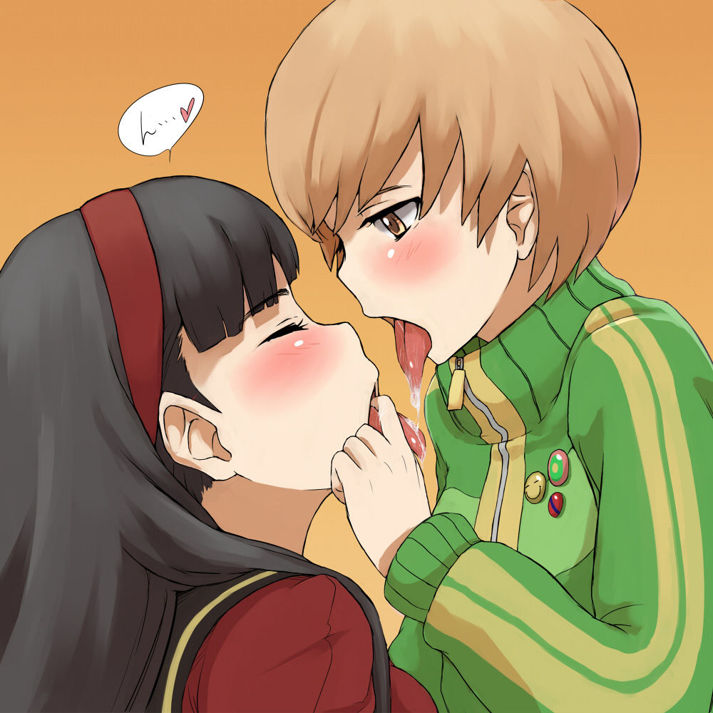 レズレズ女の子同士ベロチューねっとりちゅぱちゅぱ濃厚ディープキスで愛し合って微笑ましいw・・・レズキス二次エロ画像