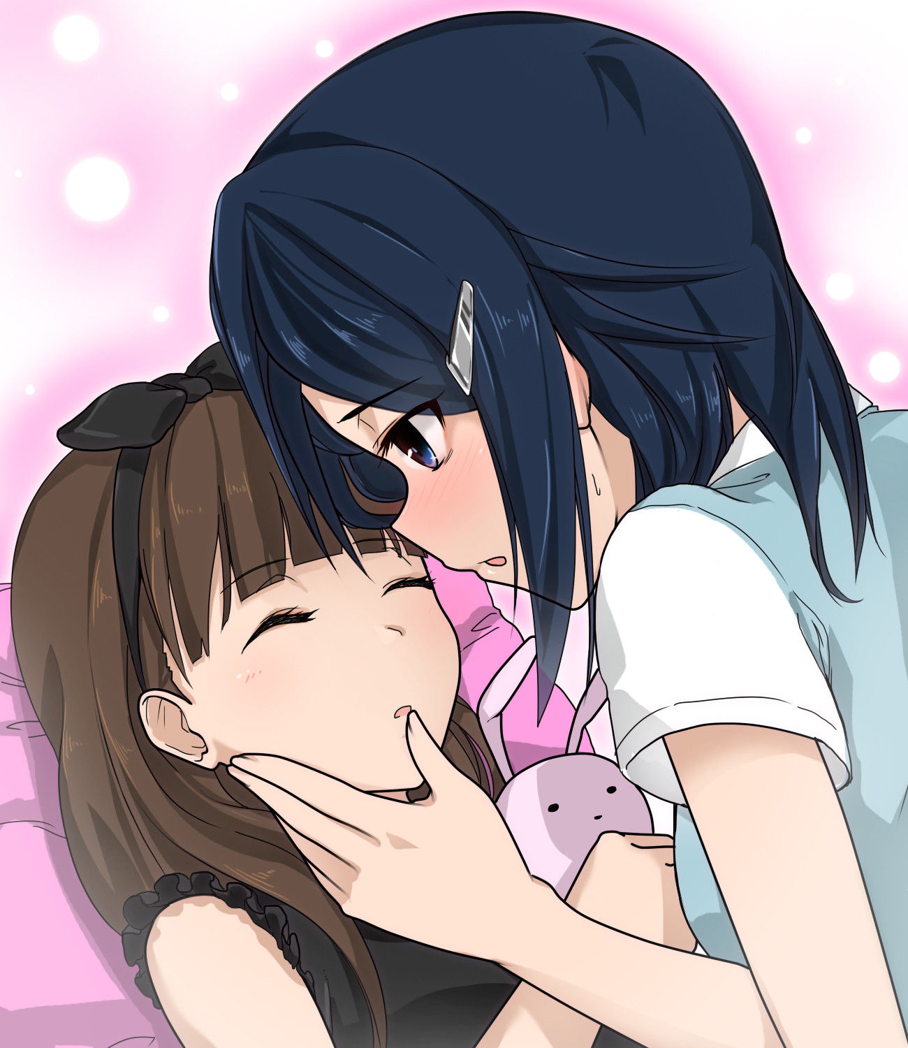 百合百合ゆりりんとイチャついてスキンシップしてる女の子はなんだかほっこりしますのん・・・百合二次エロ画像