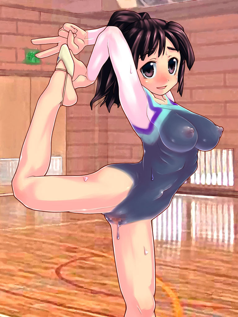 エロいくっきり体のライン丸わかりレオタードでオリンピック新体操出場に向けて日々練習してる選手・・・レオタード二次エロ画像