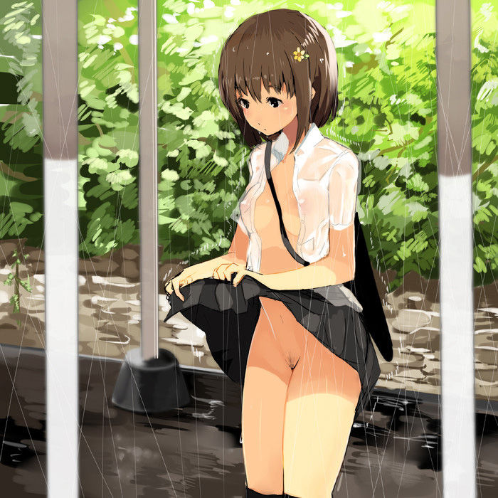 水や雨に濡れてビショビショびしょ濡れで透け透け衣装がいやらしくて局部おっぱいおまんこ丸見えです・・・ぐしょ濡れ透け二次エロ画像