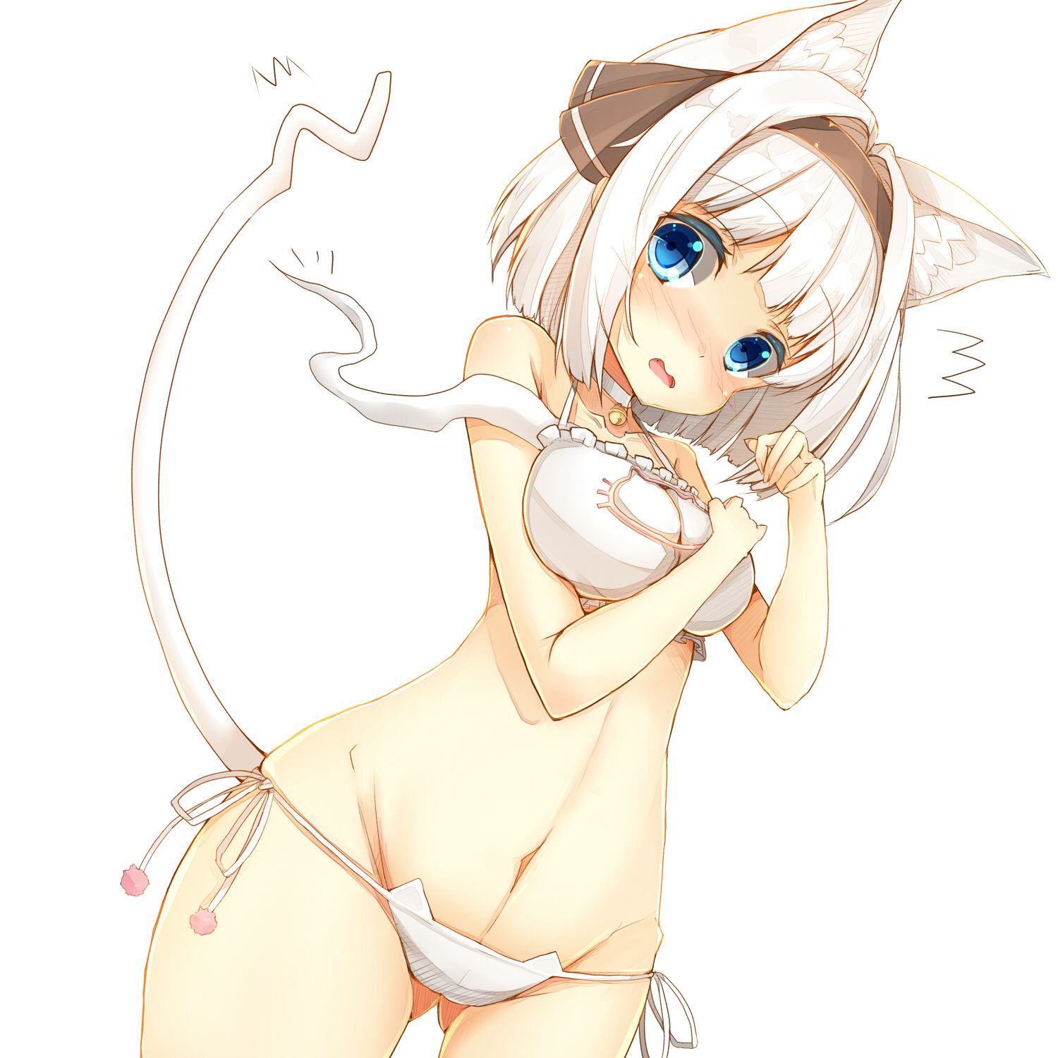 巨乳おっぱいちゃんのねこランジェリーは谷間ワレメくっきりでいやらしいまとめw 巨乳ねこランジェリー二次エロ画像
