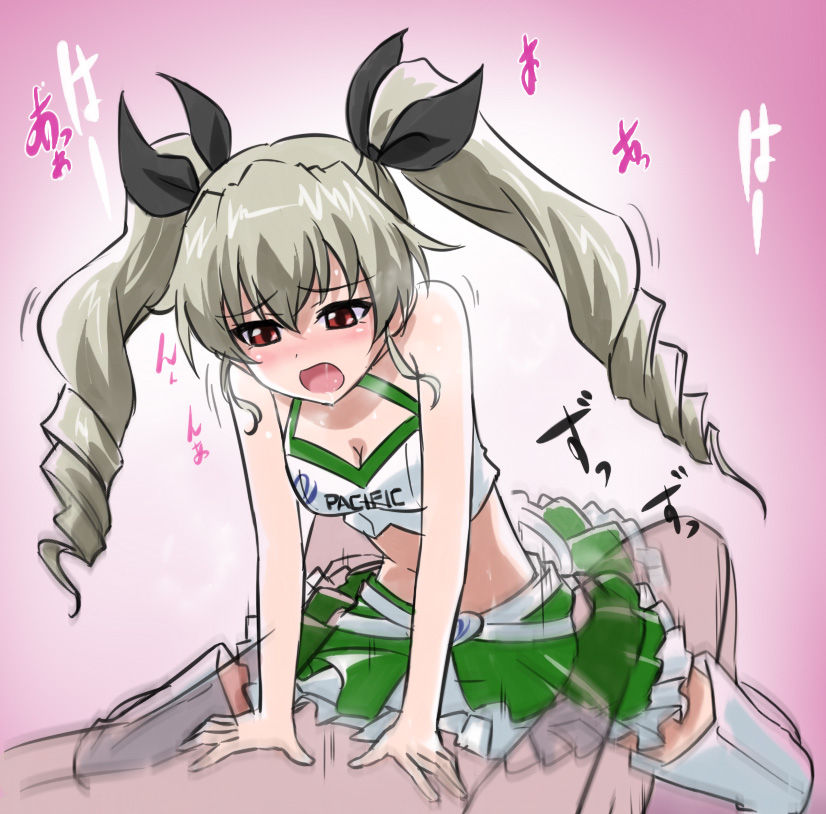 アンチョビ千代美先生ペニスさんて言う40過ぎの重量級おっさんにまたがり装填完了ww　ガールズ＆パンツァー二次エロ画像